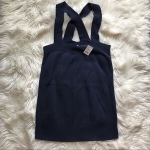 LOFT Outlet | NWT Navy Square Neck Sweater Tank
